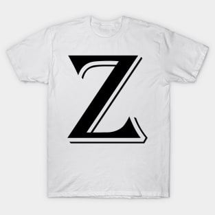 Black letter Z in vintage style T-Shirt